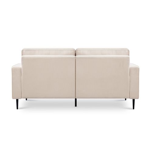 Canapé 2 Places Vintage Oskar Velours Côtelé Beige