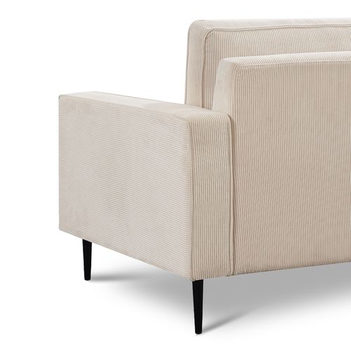 Canapé 2 Places Vintage Oskar Velours Côtelé Beige