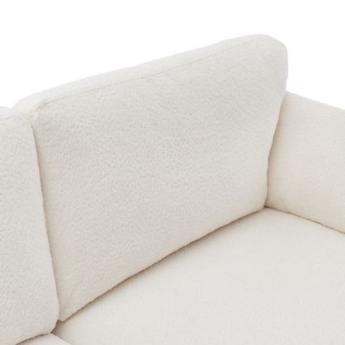 Canapé 3 Places Scandinave Maja Bouclette Blanc