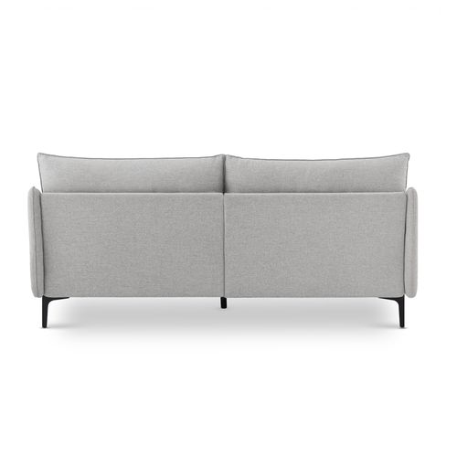 Canapé 3 Places Industriel Sasha Tissu Gris Clair