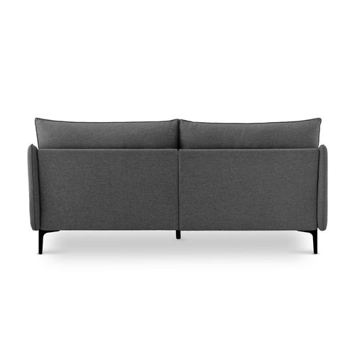 Canapé 3 Places Industriel Sasha Tissu Gris Foncé