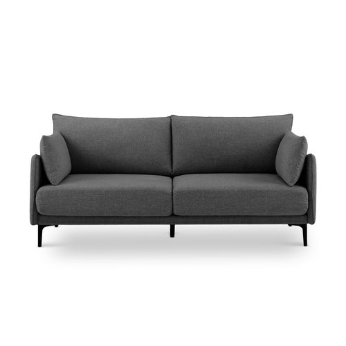 Canapé 3 Places Industriel Sasha Tissu Gris Foncé