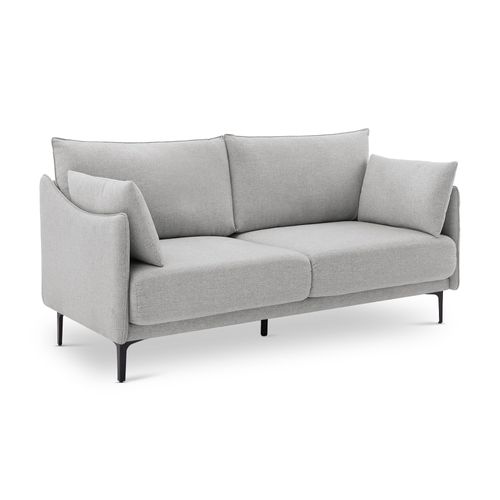 Canapé 2 Places Industriel Sasha Tissu Gris Clair