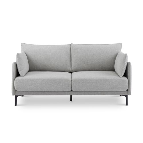 Canapé 2 Places Industriel Sasha Tissu Gris Clair