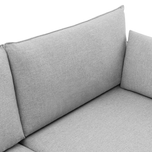 Canapé 2 Places Industriel Sasha Tissu Gris Clair