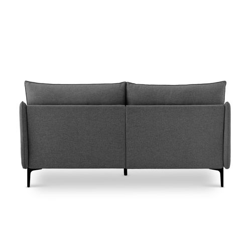 Canapé 2 Places Industriel Sasha Tissu Gris Foncé