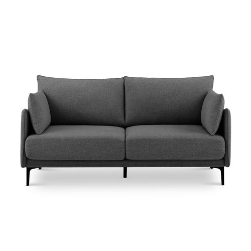 Canapé 2 Places Industriel Sasha Tissu Gris Foncé