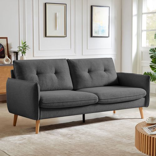 Canapé Scandinave Chloé – Confort et Élégance à Prix Juste | 3-4 Places, Tissu Gris Foncé