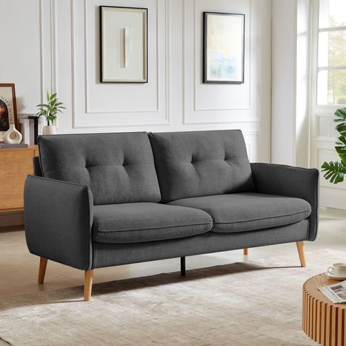Canapé Scandinave Chloé – Confort et Élégance à Prix Juste | 2-3 Places, Tissu Gris Foncé