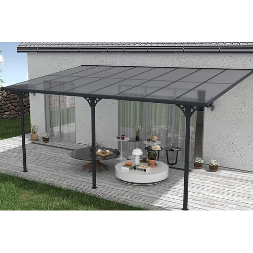 Pergola/carport Adossé Kleo 5x3m Aluminium Gris