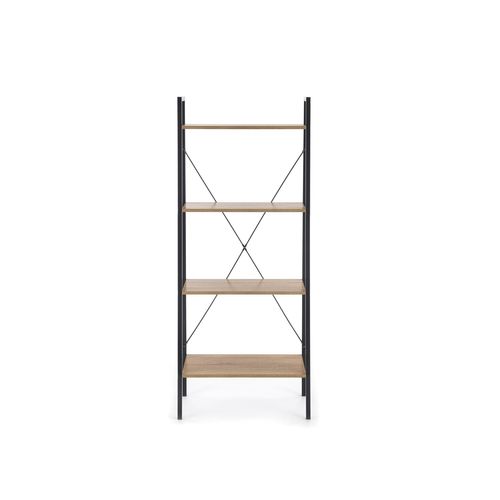 Etagère - Échelle Design 60 X 148 Cm Style Chêne Et Acier Noir Loggia