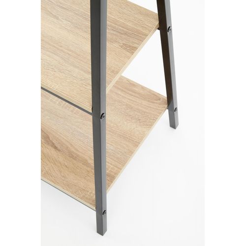 Etagère - Échelle Design 60 X 148 Cm Style Chêne Et Acier Noir Loggia