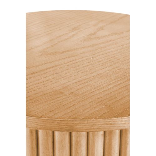 Table D'appoint Ronde Avec Placage En Bois Massif Molene