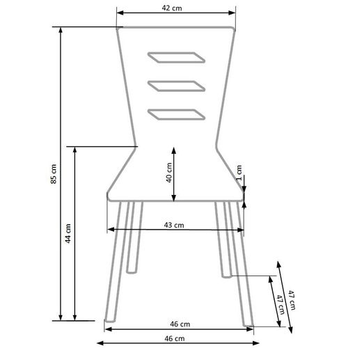 Chaise Blanche Avec Fins Pieds En Métal Chromé Rigel