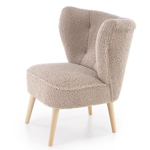 Fauteuil En Bouclette Cappuccino Soaz