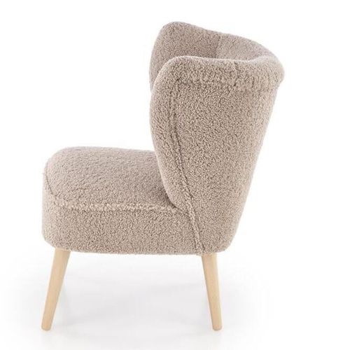 Fauteuil En Bouclette Cappuccino Soaz