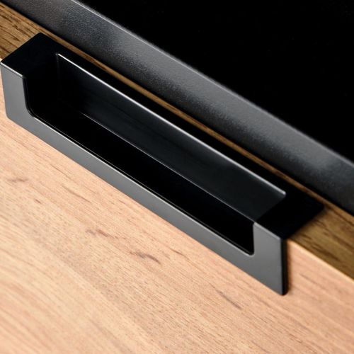 Table De Chevet Contemporaine Noire Et Aspect Chêne Awen