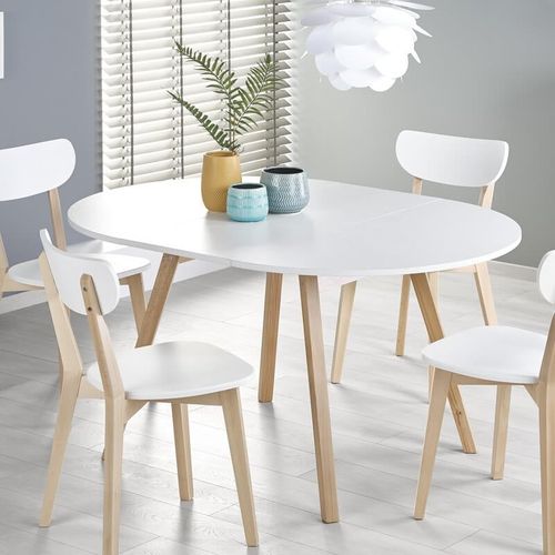 Table Ronde Scandinave Avec Rallonge 102cm Storend - Lot 4 Chaises Storend (360€)
