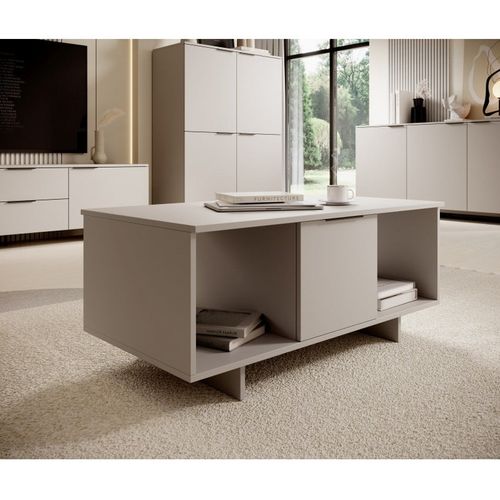 Table Basse Beige 100 X 55 Cm Jude