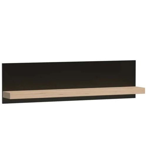 Etagère Murale Noire Et Aspect Chêne Hendall