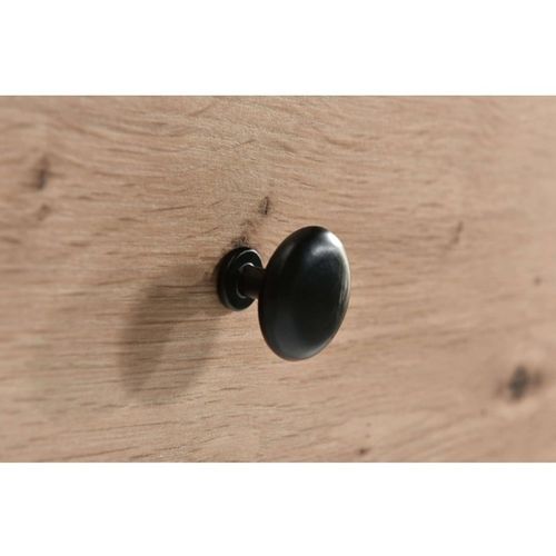 Meuble TV Aspect Chêne Avec Pieds En Métal Noir Hendall