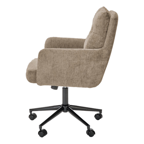 Fauteuil De Bureau Design Tissu Marron Clair Persée