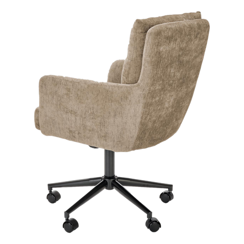 Fauteuil De Bureau Design Tissu Marron Clair Persée