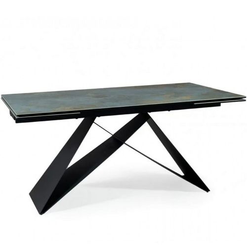 Table à Manger Design Extensible Avec Plateau En Céramique Ossido Verde Holly