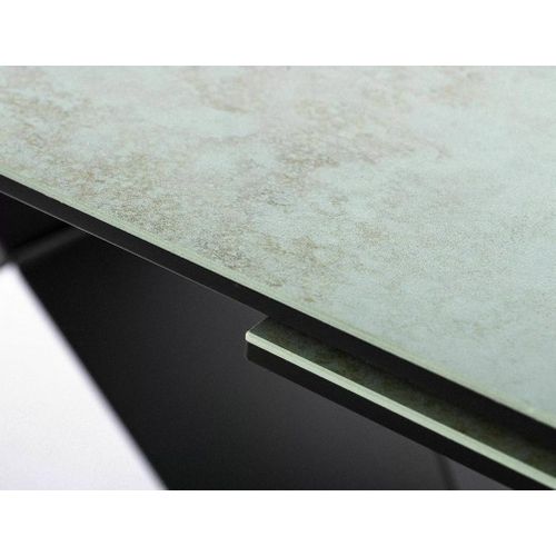 Table à Manger Design Extensible Avec Plateau En Céramique Ossido Verde Holly