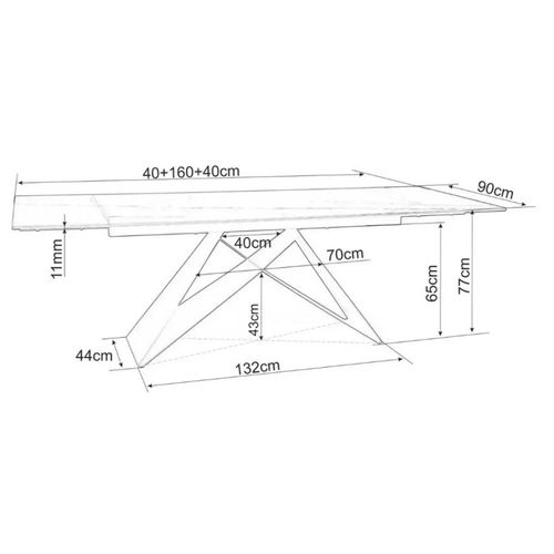 Table à Manger Design Extensible Avec Plateau En Céramique Ossido Verde Holly