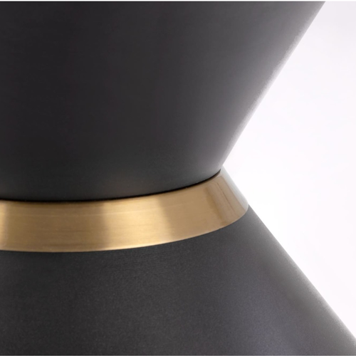 Table Basse Ronde 80 Cm Marbre Noir Et Blanc Elyse