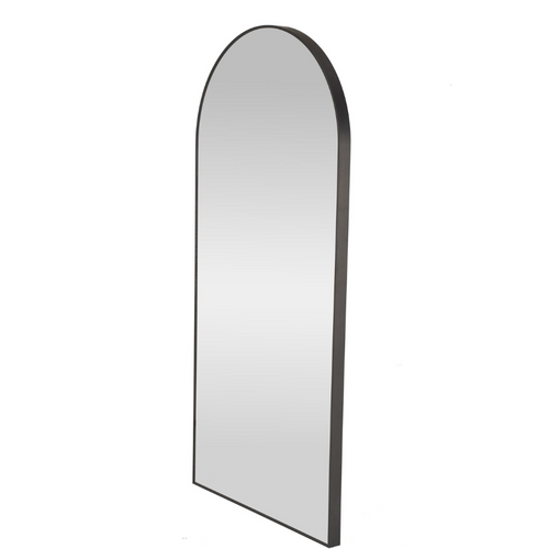 Miroir 120 X 60 Cm Vouté En Aluminium Noir Hari