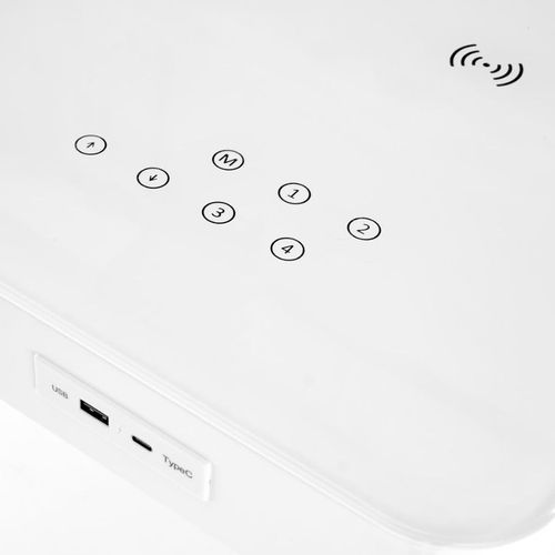 Bureau Assis Débout Électrique 120cm Blanc Avec Chargeur Albi