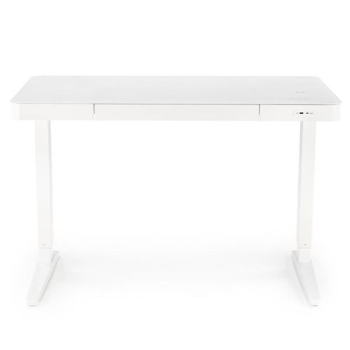 Bureau Assis Débout Électrique 120cm Blanc Avec Chargeur Albi