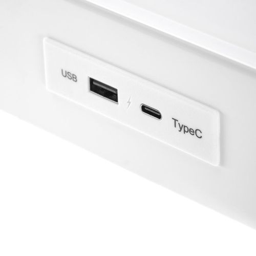 Bureau Assis Débout Électrique 120cm Blanc Avec Chargeur Albi