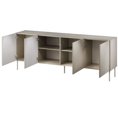 Buffet Design Beige 200cm 4 Portes Avec Motifs Abys