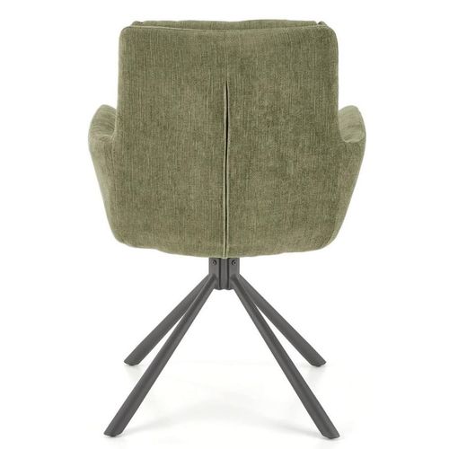 Chaise Pivotante Design Et Rembourrée En Tissu Vert Edge