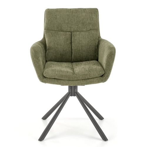 Chaise Pivotante Design Et Rembourrée En Tissu Vert Edge