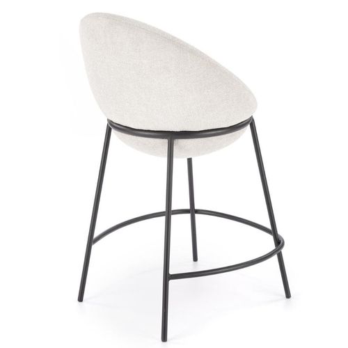Tabouret De Bar Design Tissu Beige Armand