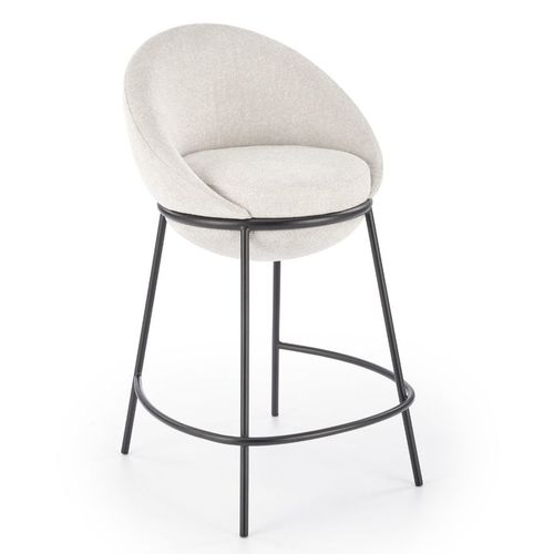 Tabouret De Bar Design Tissu Beige Armand