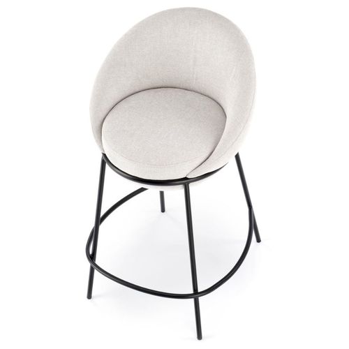 Tabouret De Bar Design Tissu Beige Armand