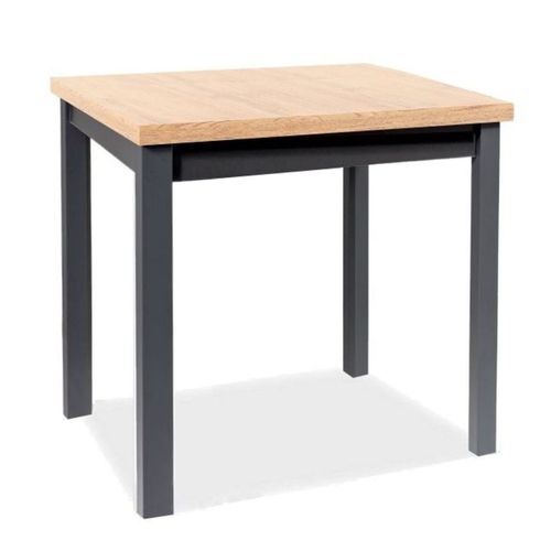 Table De Cuisine Noir et Chêne 90 X 65 Cm Loka