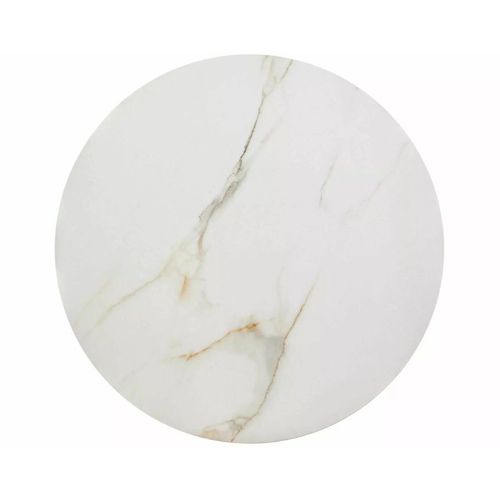 Table Basse Ronde Gigogne Avec Plateau Céramique Blanc Edmond