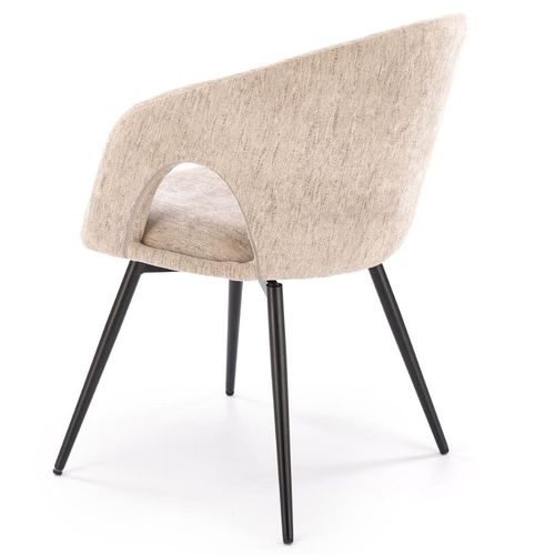 Chaise Pivotante Design En Tissu Beige Melaine