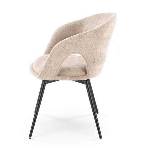 Chaise Pivotante Design En Tissu Beige Melaine