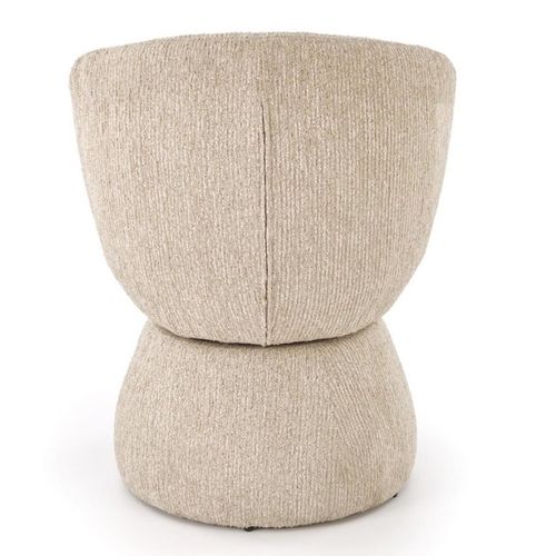 Chaise Design Pivotante En Tissu Beige Nestor