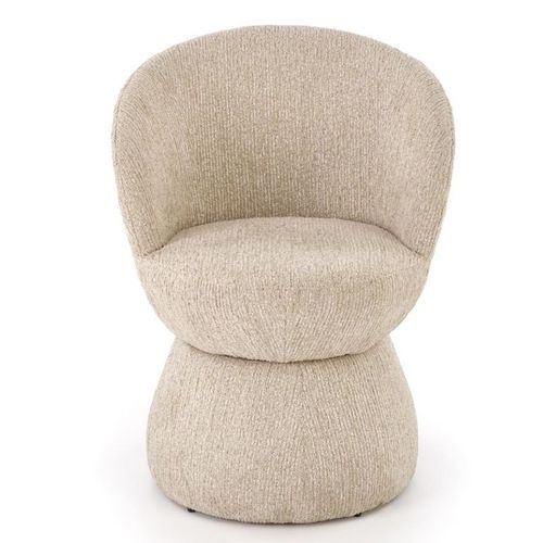 Chaise Design Pivotante En Tissu Beige Nestor