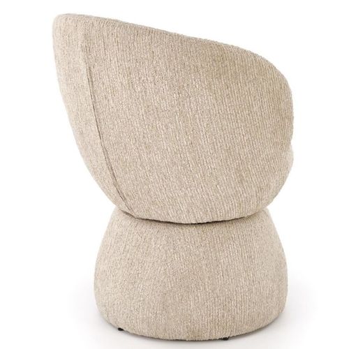 Chaise Design Pivotante En Tissu Beige Nestor