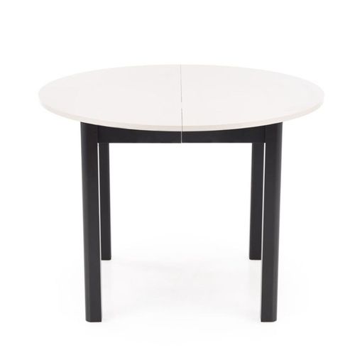 Table à Manger Ronde 100 Cm Extensible Beige Et Noir Carene
