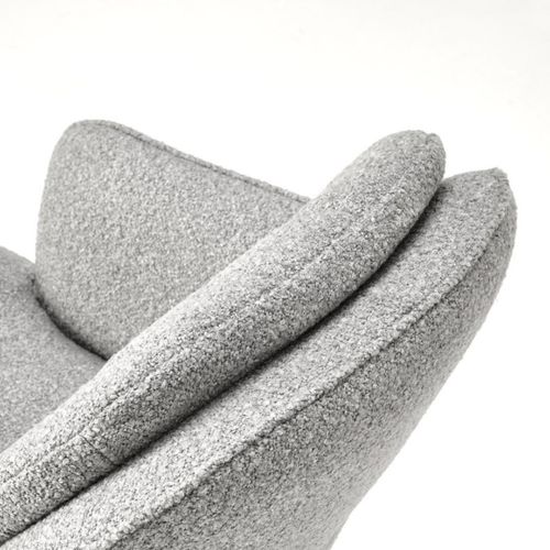 Chaise Grise Pivotante En Tissu Avec Pieds 4 Branches Lana